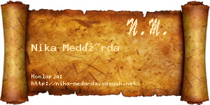 Nika Medárda névjegykártya